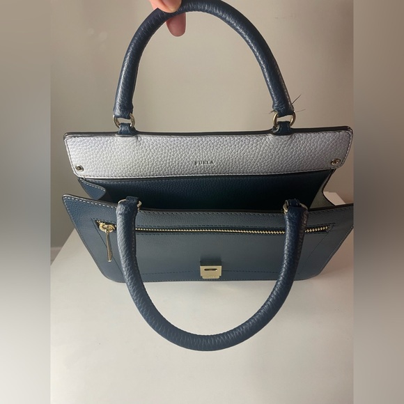 Furla Blue Leather Handbag - Picture 1 of 10